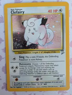 Clefairy 6/130 Base Set 2 Pokemon Holo Foil LP - Image 1