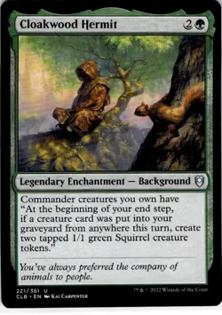 MTG Cloakwood Hermit Commander Legends: Battle for Baldur's Gate Uncommon #221 - Image 1