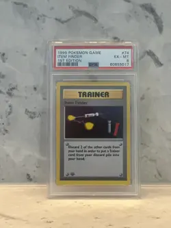 1999 Pokemon Base Set 1st Edition Item Finder #74 PSA 6 - Image 1
