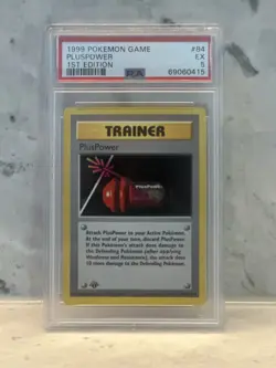 1999 Pokemon Base Set 1st Edition Pluspower #84 PSA 5 - Image 1