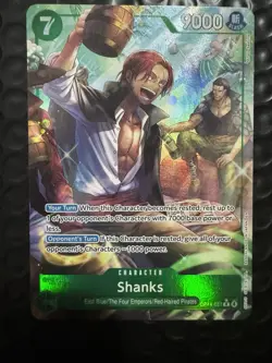 One Piece TCG Shanks Alternate Art OP14-027 The Azure Sea’s Seven R - Image 1