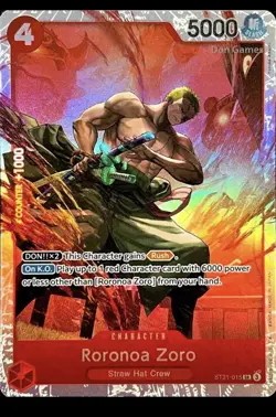 Roronoa Zoro OP ST21-015 SR - One Piece CCG Holo Foil NM - Image 1