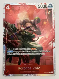 Roronoa Zoro OP ST21-015 SR - One Piece CCG Holo Foil NM - Image 2