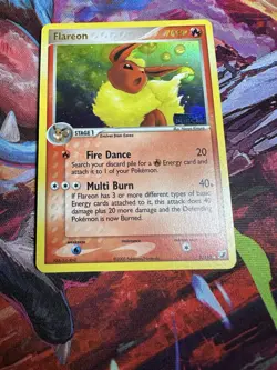 Flareon #5/115 EX Unseen Forces Reverse Holo Pokemon TCG Vintage Stamped 2005 - Image 5
