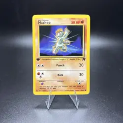 Machop 59/82 NM Team Rocket 1st Edition Fighting Common WOTC Vintage Pokemon - Image 1