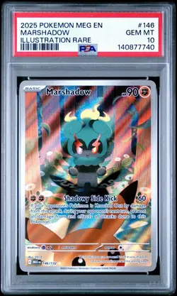 2025 POKEMON MEG EN-MEGA EVOLUTION ILLUSTRATION RARE #146 MARSHADOW PSA 10 - Image 3