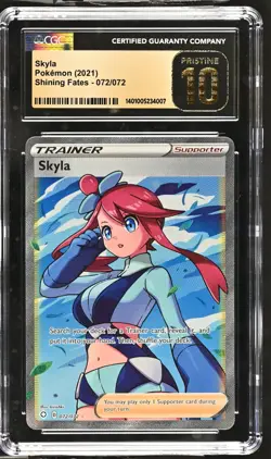 CGC 10 Pristine Skyla 072/072 Ultra Rare Holo Pokemon Shining Fates - Image 1
