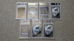 7 Slabs PSA BGS Mixed One Piece Pokemon Yu-Gi-Oh Attack On Titan Weiss Cards Lot - Image 2