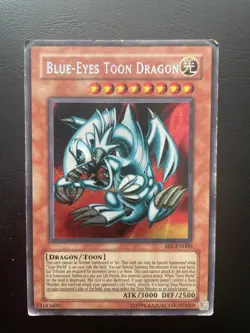 Yugioh Blue-Eyes Toon Dragon SRL-EN000 Secret Unlimited EdWorldwide Ed Damaged - Image 1