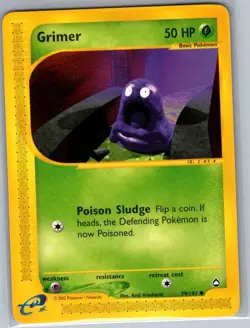 Grimer 079/147 Non Holo Aquapolis - Pokemon Card - NM - Image 1