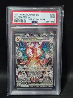 2023 Obsidian Flames Charizard EX Special Illustration Rare Card #223/197 PSA 9 - Image 1