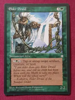 Magic The Gathering ICE AGE ELDER DRUID green card MTG - Image 1