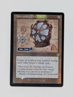 MTG Unwinding Clock Serialized (180/500) Retro Frame Schematic Art NM - Image 1