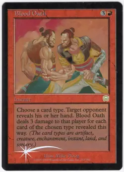 Blood Oath 1999 Mercadian Masques FOIL Red Rare Instant MTG NM AZ1 - Image 1