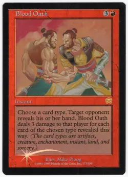Blood Oath 1999 Mercadian Masques FOIL Red Rare Instant MTG NM AZ2 - Image 1