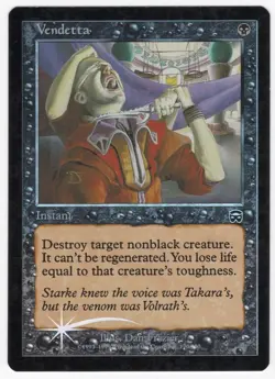 Vendetta 1999 Mercadian Masques FOIL Black Common Instant MTG NM AZ3 - Image 1