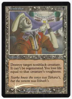 Vendetta 1999 Mercadian Masques FOIL Black Common Instant MTG NM AZ2 - Image 1