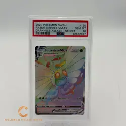 Pokemon Butterfree Darkness Ablaze Secret VMAX SWSH #190 PSA 10 Graded - Image 1