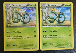 Serperior 5/114 x2 1 Holo 1 Regular Exclusive Cracked Ice Holo Pokemon TCG MP - Image 1