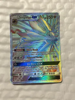 Pokemon TCG 2017 SM Solgaleo GX Secret Rare 155/149 | NM - Image 1