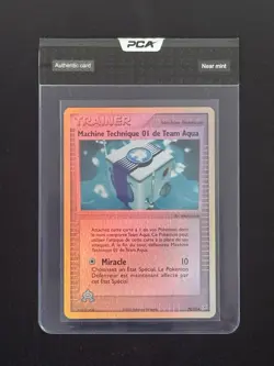 Carte pokemon Machine Technique 01 de Team Aqua 79/95 Reverse Ex TMTA Fr NM PCA - Image 2