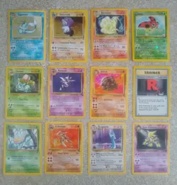 Lot Of 12 Pokemon Cards 4 Holos Great Conditon! Poliwrath, Ledyba, Vaporeon + - Image 1