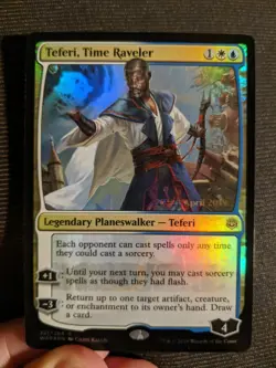 1x TEFERI, TIME RAVELER NM FOIL Prerelease Modern - War of the Spark Magic x1 - Image 1