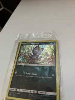 Pokemon Alolan Meowth TCG SM51 Black Star - Image 1