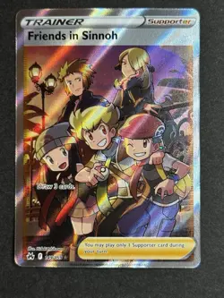 Friends in Sinnoh 149/159 Crown Zenith Full Art Trainer Pokemon TCG NM/MINT - Image 1
