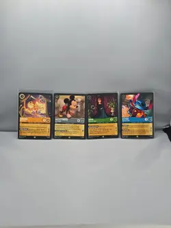 Disney Lorcana Lot of 4 Legendary Cards: Aurora, Mickey Mouse, Anna, Stitch - Image 1
