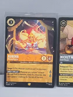 Disney Lorcana Lot of 4 Legendary Cards: Aurora, Mickey Mouse, Anna, Stitch - Image 2