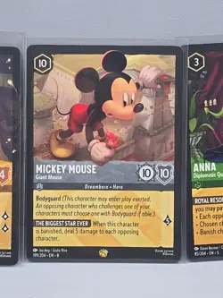 Disney Lorcana Lot of 4 Legendary Cards: Aurora, Mickey Mouse, Anna, Stitch - Image 3