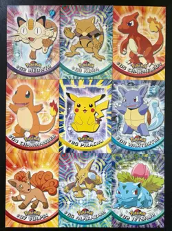 1999 Topps Pokemon TV Animation Card Lot of 33 Pikachu Charmander Meowth LP - Image 1
