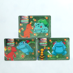 Bulbasaur Ivysaur Venusaur No.001 002 003 Topsun Top Sun Pokemon Card Japanese - Image 1