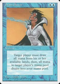 4th Edition Drain Power MTG Magic the Gathering NM - Image 1