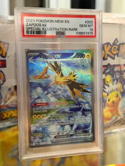 2023 POKEMON MEW EN-151 SPECIAL ILLUSTRATION RARE #202 ZAPDOS EX PSA 10 - Image 1