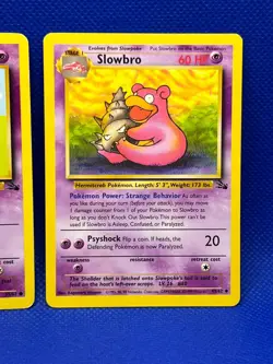 Pokemon TCG Slowbro 43/62 & Slowpoke 55/62 Fossil Non Holo - Image 3