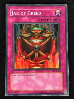 Yugioh Jar of Greed LON-047 Super (MP) - Image 1