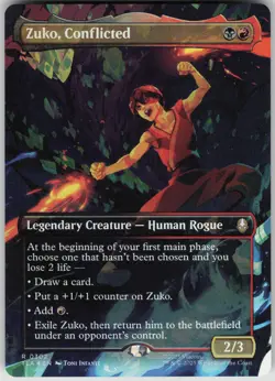 MTG Zuko, Conflicted (Borderless) Foil NM Avatar: The Last Airbender Magic 302 - Image 1
