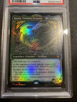Foil Koma, Cosmos Serpent (showcase) Magic MTG Kaldheim PSA 9 Mint - Image 2