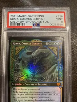 Foil Koma, Cosmos Serpent (showcase) Magic MTG Kaldheim PSA 9 Mint - Image 3