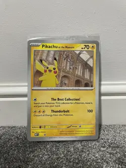 Pokemon x Natural History Museum Promo - Pikachu At The Museum JUMBO card x8 - Image 1