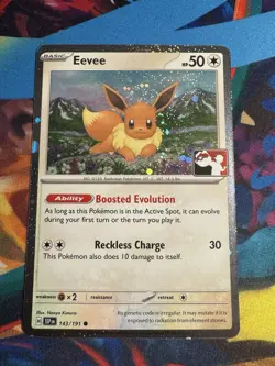 Eevee 143/191 Holo - Stamped Pokemon Prize Pack 7 Near Mint NM - Image 1