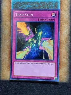 Yugioh Trap Stun AP02-EN013 Super Rare LP - Image 1