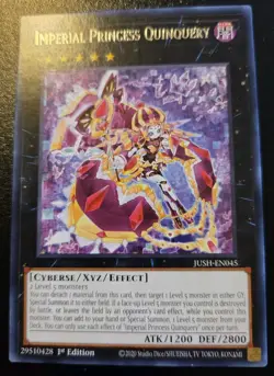 Imperial Princess Quinquery JUSH-EN045 1st Ed. Rare Justice Hunters Yu-Gi-Oh! - Image 1