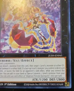 Imperial Princess Quinquery JUSH-EN045 1st Ed. Rare Justice Hunters Yu-Gi-Oh! - Image 5
