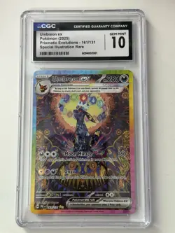 CGC 10 Umbreon ex Prismatic Evolutions SIR Alt Art Pokemon Card #161 Gem Mint - Image 1