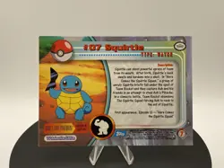SQUIRTLE #07 - BLUE Logo - Non-Holo - SERIES 1 - TOPPS POKEMON CARD - Image 2