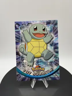 SQUIRTLE #07 - BLUE Logo - Non-Holo - SERIES 1 - TOPPS POKEMON CARD - Image 5