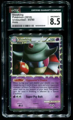 CGC 8.5 Slowking Holo Rare Undaunted HG & SS 2010 Pokemon Card #85 - Image 1